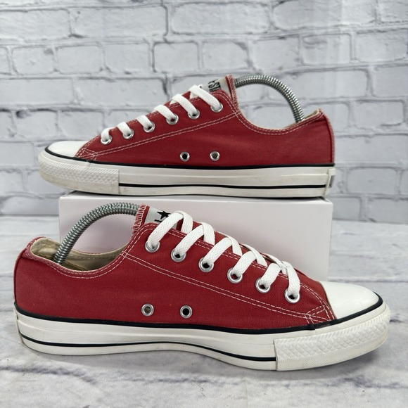 Converse Chuck Taylor All Star Ox Sneakers Unisex M 8 W 10 Red Cinnabar‎ 125808F - Picture 2 of 11